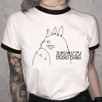 Totoro Kawaii ทีเสื้อเชิ้ตผู้หญิง Ullzang japan. kgm Hayao Tshirt Unisex ตลกอันเสื้อน่ารักอะนิเมบนสุดทานน้ำชาหญิง