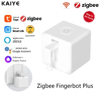 Tuya Zigbee Fingerbot อีกอย่างฉลาด Fingerbot เปลี่ยนปุ่มบนจอมยัดเยีฉลาดชีวิตตัวจับเวลาเสียงควบคุมทำงานกับอเล็กซานผู้ช่วยของกูเกิ้ล