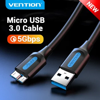 Vention โครพอร์ต USB 3.0 เคเบิลทีวีของ 3A เร็วถชาร์จเจอร์ข้อมูลของไขสันหลังเคลื่อนที่โทรศัพท์สายเคเบิลสำหรับ Samsung ข้อ 3 S5 Toshiba Sony พอร์ต USB โครบีสายเคเบิล