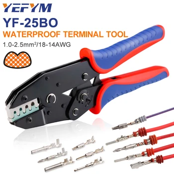 Waterproof Terminals Crimping เครื่องมือ YF-25BO Automotive เพราะไฟฟ้าลัดวงจแก้ไขลวดลายจุดเชื่อมต่อ stencils 1-2.5mm2/18-14AWG Ratchet ช่วย Pliers YEFYM Waterproof Terminals Crimping เครื่องมือ YF-25BO Automotive เพราะไฟฟ้าลัดวงจแก้ไขลวดลายจุดเชื่อมต่อ stencils 1-2.5mm2/18-14AWG Ratchet ช่วย Pliers YEFYM 0
