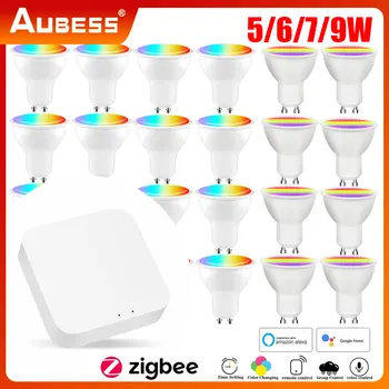 Wholesale Tuya WiFi GU10 E27 GU5.3 คนฉลาด Dimmable เจ้า RGBCW นำแสงสว่างฉลาดชีวิตโปรแกรควบคุมสนับสนุนของกูเกิ้ลอเล็กซาที่บ้านอลิซ