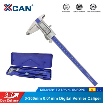 XCAN Calipers ดิจิตอล Vernier Caliper 0-150mm 0-200mm 0-300mm LCD Stainless เหล็กอิเล็กทรอนิกส์เกจเครื่องวัดระยะทาเครื่องมือ
