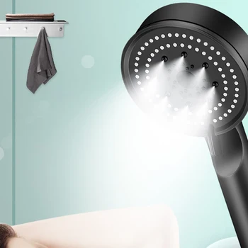 Zhangji 5 Comment Adjustable คือตอนอาบน้ำอหัวหัวสูงความดันน้ำช่วย Showerhead ห้องน้ำ Nozzle เครื่องประดับ