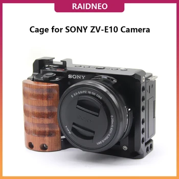 ZV-E10 กล้องกรงสำหรับ Sony ZVE10 DSLR Vlog กล้องรถคันทกับไม้จับจัดการปกป้องวงเล็บปิดวิดีโอ Stalibiler เครื่องประดับ
