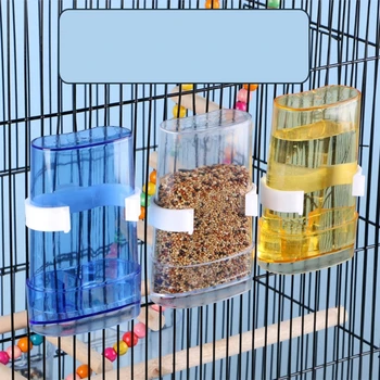 กน้ำ Feeders Dispenser อัตโนมัตินกตัวป้อนกแก้ว Canary เลี้ยงนกแ้ก้วกรงอาหารดื่มกินเสบียงสัตว์เลี้ยงเครื่องประดับ