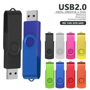 การหมุน USB2.0 แฟลชไดรฟ์ขับไปปากกา 4GB 8GB 16GB 32GB 64GB ความเร็วสูงพอร์ต Usb อยู่ 2 ต่อได้. 0 memoria ไม้แห่งความจำแฟลชไดร์ฟ Pendrive