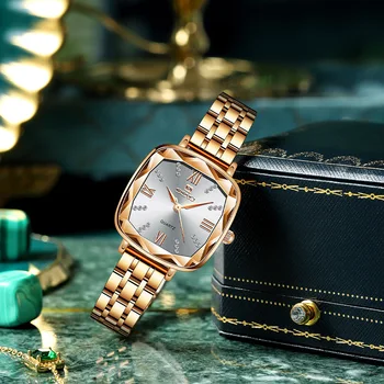กุหลาบสีทองผู้หญิงนาฬิกา 2023 สองหญิงนาฬิกาข้อมือสำหรับผู้หญิงนาฬิกา Stainless เหล็กผู้หญิงนาฬิกาแบรนด์ที่หรูหรา relogio feminino