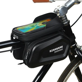 ขี่จักรยานหน้ากรอบถุงแตะต้องหน้าจองโทรศัพท์ถุงเก็บของคดี Waterproof อีวางยากเชลล์ MTB จักรยานบนสอดท่อ Cycling จัดการถุง