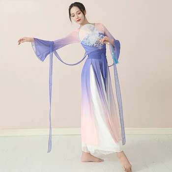 คลาสสิคเต้นมืออาชีพการแสดงฝึกซ้อมเสื้อผ้าผู้หญิงระดับชาติ Yangko งานเต้นรำสวมแบบเรียบร้อยสวยงามโบราณของจีนชุด