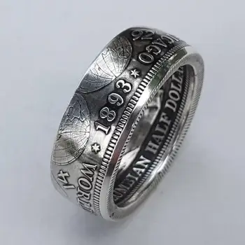 คลาสสิคเหรียญแหวนวินเทจอร์มอร์แกนครึ่งหนึ่งดอลลาร์อเมริกา