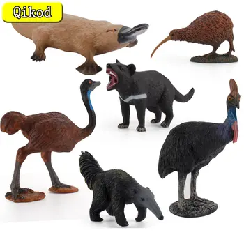 ความเป็นจริงระบบจำลองป่า Wildlife รุ่น Anteater Emu Platypus ใหญ่ Kiwi กและสัตว์มือของ Ornament หุ่นรูปของขวัญสำหรับเด็ก