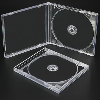 ความโปร่งแสงพลาสติกและดีวีดีรณีแบบเคลื่อนย้ายได้แผ่นซีดีเก็บของกล่องแผ่นซีดีของคดี Durable ดีวีดีกล่อง Thicken นึ่งแผ่นซีดีแผ่นดีวีดีแผ่นกล่องเก็บของคดี