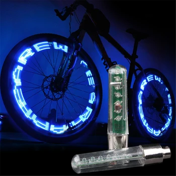 จักรยานล้อพูดทำให้แสงสว่าง 7 โหมดแสงไฟแสงสว่างจักรยานรถมอเตอร์ไซค์ Tyre นื่ Nozzle หัวใจที่ยังมีชีวิตยังหายฝาด้านบน/ด้านล่างตะเกียง Cycling แสงสว่างเครื่องประดับ