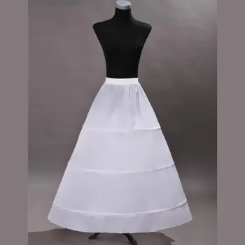 ชุดเจ้าสาว Petticoat Crinoline 3 ห่วง Petticoat Underskirt สำหรับบรรทัดชุดแต่งงาน
