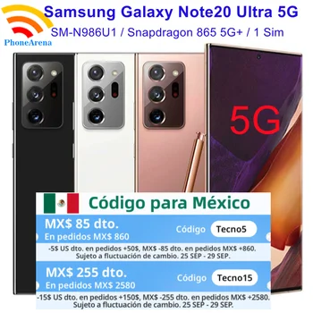 ดั้งเดิม Samsung กาแล็กซี่ Note20U นทึก 20 Ultra 5G N986U16.9