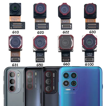ด้านหลังกล้องสำหรับ Moto G50 พลังงานกลับกล้องด้านหลังหลักของเลนส์ Flex เคเบิลทีวีของหน้ากล้อง+เครื่องมือสำหรับ Moto G10 G20 G22 G30 G60 G100