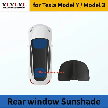 ด้านหลังหน้าต่าง Sunshade สำหรับ Tesla รุ่นของ Y ความเป็นส่วนตัวสำหรับการคุ้มครอง Tesla รุ่น 32017-2023