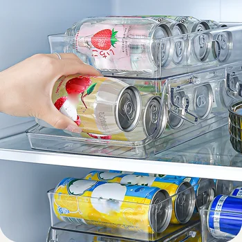 ตู้เย็นจัดการถังขยะสามารถ Dispenser เครื่องดื่มของสามารถบัตู้เย็นจัดการห้องครัวเก็บของชั้นสองชั้น