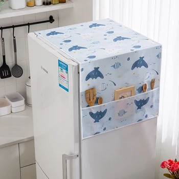 ตู้เย็นฝุ่นปกปิดด้านข้างเก็บกระเป๋าแบบเคลื่อนย้ายได้จัดการนอร์ดิกพิมพ์เครื่องฝุ่นเสื้อผ้า Waterproof Washable Textiles