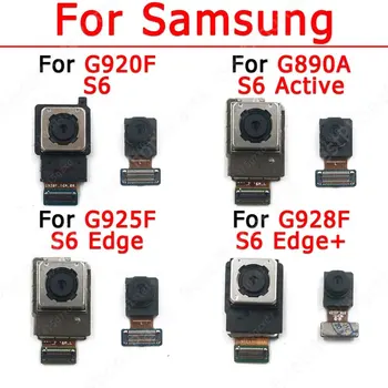 ต้นฉบับหน้าหลังของกล้องสำหรับ Samsung กาแล็กซี่ S6 ขอบอีกอย่างที่ทำงานอยู่ G920 G925 G928 G890 ด้านหลังด้านหลัง Selfie หน้าผากของกล้องโมดูล