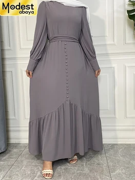 ถ่อมตัวเลย Abaya องเดือนรอมะฎอน Musulman เดโหมดแม็กซี่เสื้อคลุมไก่งวง Kaftan Islamic มุสลิมมีเสื้อผ้าสำหรับผู้หญิง Hijab ชุด Caftan Vestidos