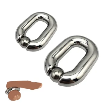 ผู้ชายหนักหน้าที่ BDSM Stainless เหล็กบอล Scrotum เปลโลหะองคชาติ bondage เก็บแหวนหน่วงเวลา ejaculation ผู้ชายคนใหม่ของเล่นเซ็กส์คน