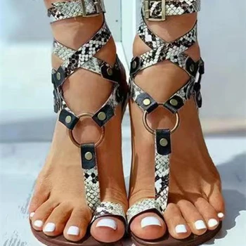 ผู้หญิง Sandals ใหญ่ขนาด 2023 หน้าร้อนใหม่ข้าม Straping Sandals แบด้านล่าง Hollowing Sandals Sandalias เดอ Mujer