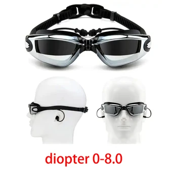 ผู้ใหญ่ Myopia ว่ายน้ำทุกคนใส่แว่น Earplug ต่อต้านหมอกล้องที่มีความคมชัดสูงนะมืออาชีพว่ายน้ำแว่นผู้ชายผู้หญิงเปลี่ยนภาพเป็น Waterproof Eyewear Wholesale