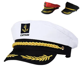 ผู้ใหญ่องทัพเรือหมวกกองทัพเรือยอร์ชหมวกองเรือกัปตันเรือเดินเรือผู้กองชุดหมวก adjustable หมวกองทัพเรือนาวิกโยธิพลเรือเอกสำหรับผู้ชายผู้หญิง