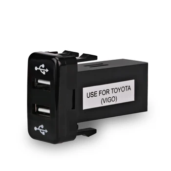 พอร์ต USB ถชาร์จเจอร์อะแดปเตอร์พอร์ตจากซ็อกเกตเพื่อโตโยต้าส่วนติดต่อ 12v พอร์ต USB ถชาร์จเจอร์รถบุหรี่ไฟแช็กจากซ็อกเกตอะแดปเตอร์พอร์ตสำหรับโตโยต้า VIGO