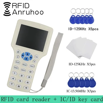 ภาษาอังกฤษอีก 10 IC/หมายเลขความถี่ RFID ควบคุมการเข้าใช้บัตรเครื่องมืออ่าน NFC การเข้ารหัสบัตรนักเขียนหมายเลขผู้ใช้ของชิป Duplicator ฉลาดกุญแจ Copier