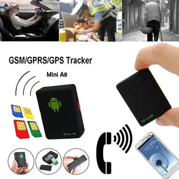 มินิ A8 GSM/GPRS/LBS แทร็กเกอร์โกลบอลจริงของเวลาตามรอยอุปกรณ์เครื่องจีพีเอสกับ SOS ปุ่มสำหรับรถเด็กพสัตว์เลี้ยง