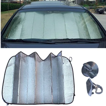 รถ Sunshield เอารถเอสยูวีมาซ่อมกระจกหน้าปกปิด Dustproof Foldable ความร้อน Insulation งอาทิตย์ตาบอดโดยอัตโนมัติ UV การคุ้มครองเครื่องประดับผู้ปกป้อ