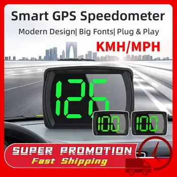 รถจดภาพรูปแบบสากลดหน้าขึ้นแสดง KMH/units of wind speed Speedometer จีพีเอส 2.8 นิ้วใหญ่แบบอักษรแบบดิจิตอลความเร็วมิเตอร์นาฬิกาทิ Automotive นผู้สมรู้ร่วมคิ