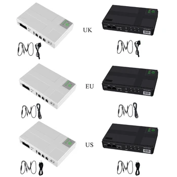 รูปแบบสากล 10400mAh พอร์ต USB 5V 9V 12V 2A Uninterruptible พลังงานป้อมินิด้วยแบตเตอรี่สำรองสำหรับกลับบ้าน WiFi Router เว็บแคมกล้อง