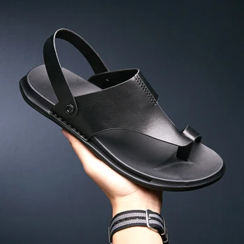 ร้อนแรงขาย Sandals Mens รองเท้าแฟชั่นฤดูร้อนรรองเท้าไปคนปกติกับ Sandals ชายหาดเดิน Sandalias Handmade เจ๋งจอแบนรองเท้าดีไซเนอร์