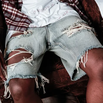 ฤดูร้อนฉีกคนกางเกงขาสั้นฉัตรงหลุดเป็นขอทานรึไงถึงได้ซ่อนกางเกงยีนสูงถนนสะโพกขึ้นผู้ชายกางเกงยีนส์