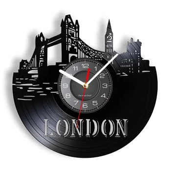 ลอนดอนลิงค์องกำแพงศิลปะกำแพงนาฬิกาประเทศอังกฤษองลอนดอน Cityscape Vinyl บันทึกองกำแพงนาฬิกาประเทศอังกฤษใหญ่เบนบรรยากาศไปพักที่เดินทางของขวัญนาฬิกา