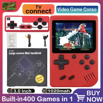 วีดีโอคอนโซล Handheld ใหม่ 400 เกมมินิแบบเคลื่อนย้ายได้เรโทรเด็ก 8 บิต Gameboy 3.0 ตารางนิ้วของสี LCD วิดีโอเกมล่วงหน้าเครื่องเล่น