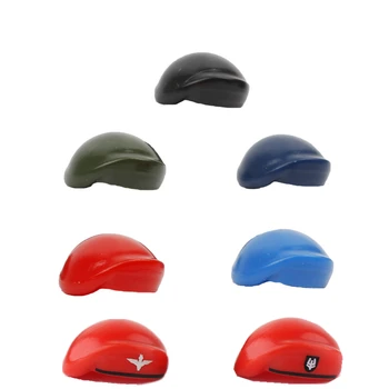 สงครามโลกครั้งฉันใส่หมวกตึกบล็อคอังกฤษองกองทัพทหารหน่ะหมวกบาเรท์พวกเราหมวกทหาร Helmets MOC อิฐบางส่วนของเล่นสำหรับเด็ก C173