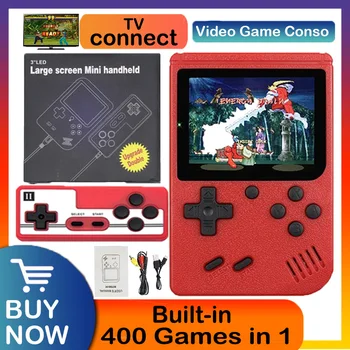 สร้าง 400 เกมวิดีโอเกมส์คอนโซลแบบ 8 บิต 3.0 ตารางนิ้วของสี LCD แบบเคลื่อนย้ายได้มินิเด็กสีของเครื่องเล่นเกมวิดีโอคอนโซล Handheld、