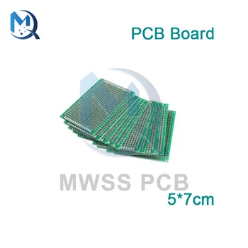 สองด้านอุ PCB Breadboard 5x7 cm FR4 นไฟเบอร์เหนียวพิเศษแก้ว 50x70 อืม Diy คิท Tinned รูปแบบสากลวงจร Expansion บอร์ดมอดูล
