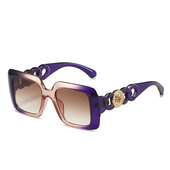 สอแว่นตากันแดดผู้หญิงเกิดขึ้นที่นิยมแฟชั่นสอสีของกรอบเรโทรเลเยอร์ม่า UV400 คนจะติดเทรนอาทิตย์แว่น Oculus