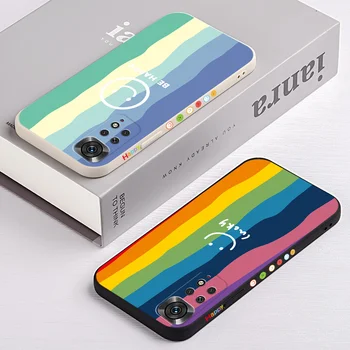 สายรุ้ง Smiley โทรศัพท์คดีสำหรับ Xiaomi Redmi ข้อ 11 มืออาชีพ 5G โลซิลิโคนปกป้อง Redmi ข้อ 11 มืออาชีพ 11s 11pro อีกอย่างคดี