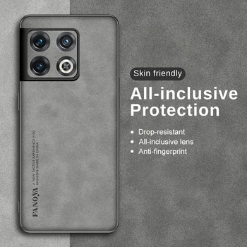 สำหรับ OnePlus 10 มืออาชีพ 5G คดี Sheepskin เครื่องหนังอ่อนซิลิโคนปกหลังหนึ่งบวก 10 มืออาชีพ 5G กล้อง Shockproof Fundas OnePlus10pro