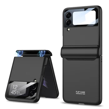 สำหรับ Samsung กาแล็กซี่ Z พลิกกลับ 3 คน 455G รณีสูงคุณภาพแม่เหล็ก Hinge คดีสำหรับ Samsung ZFlip3 Flip4 Flip55G Csae ผู้ปกป้องจอภาพ
