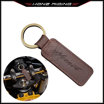 สำหรับฮอนด้า Hornet กุญแจ CB1000R CB250F CB600F CB900 เป็นต้องมอเตอร์ไซค์ที่เก็บกุญแจ Cowhide กุญแจแหวน
