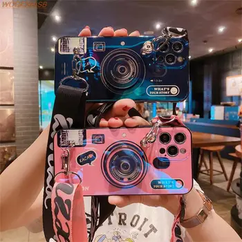 สีน้ำเงินเรย์วินเทจของกล้องโทรศัพท์คดีสำหรับ Huawei เกียรติ 8X 99A 9X นทึกย่อแค่ 10 V40 X10 แม็กซ์ X20 X30i X40i X7 X8 X9 โฮล์เดอร์อ่อนหน้าปก
