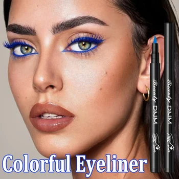สีสรรของเหลว Eyeliner Waterproof นานดูน่าไม่ได้ออกไม้บานสะพรั่ด้านสีชมพูสีม่วงสีเขียวนีออนตา Liner สร้างเครื่องสำอางค์ที่ตาชาร์มมิ่ง