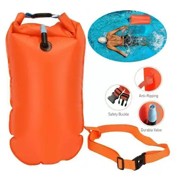 สุนัขไม่มีสัญญาณกันขโมยและความปลอดภัยว่ายน้ำบูอวยว่ายน้ำลอยถุงกับเข็มขัดเอว PVC Lifebelt เก็บกระเป๋าสำหรับน้ำกีฬา Waterproof หลาย func L1N6